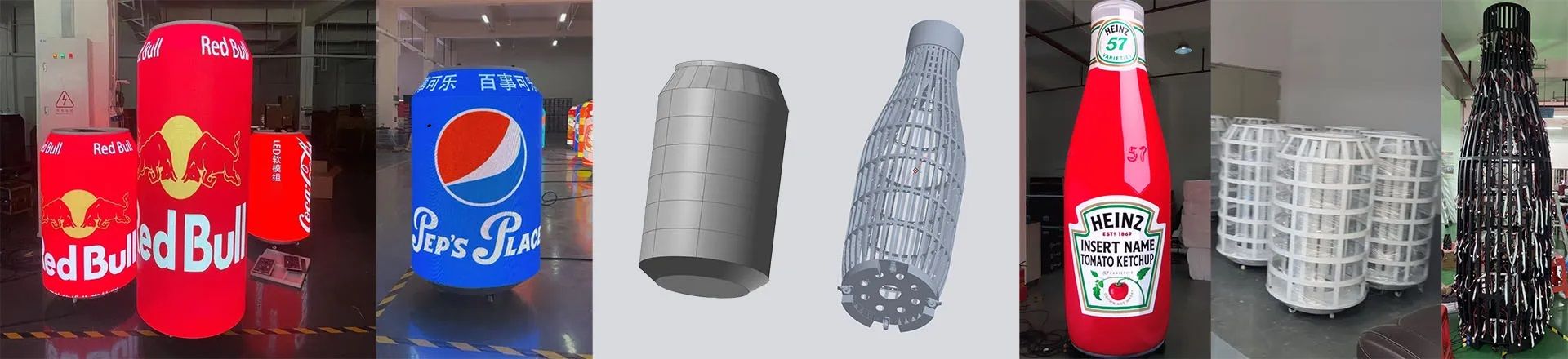 Mur LED de forme de bouteille